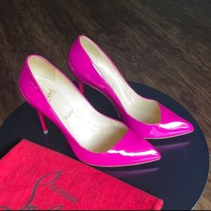 Used Christian Louboutin Corneille Patent Pumps 39.5 no box